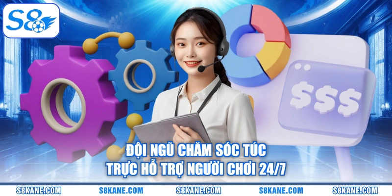 Đội ngũ chăm sóc túc trực hỗ trợ người chơi 24/7
