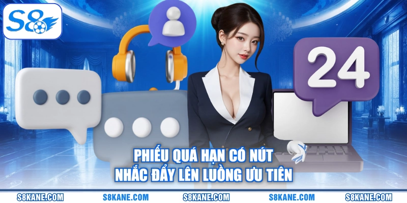 Phiếu quá hạn có nút nhắc đẩy lên luồng ưu tiên