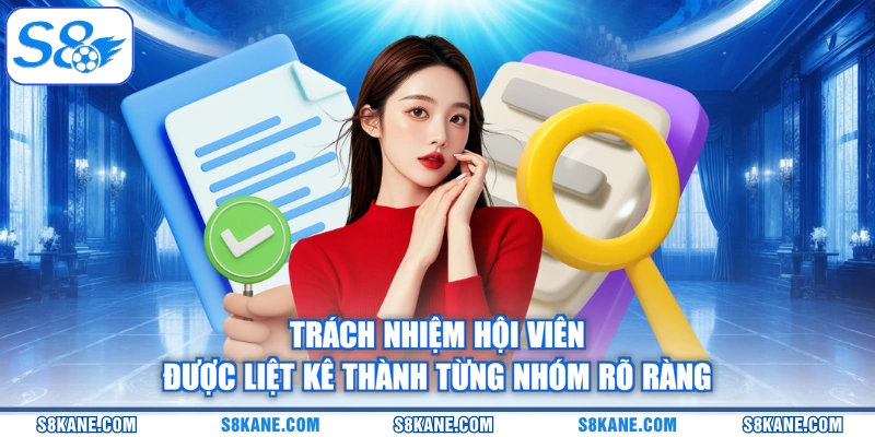 Trách nhiệm hội viên được liệt kê thành từng nhóm rõ ràng
